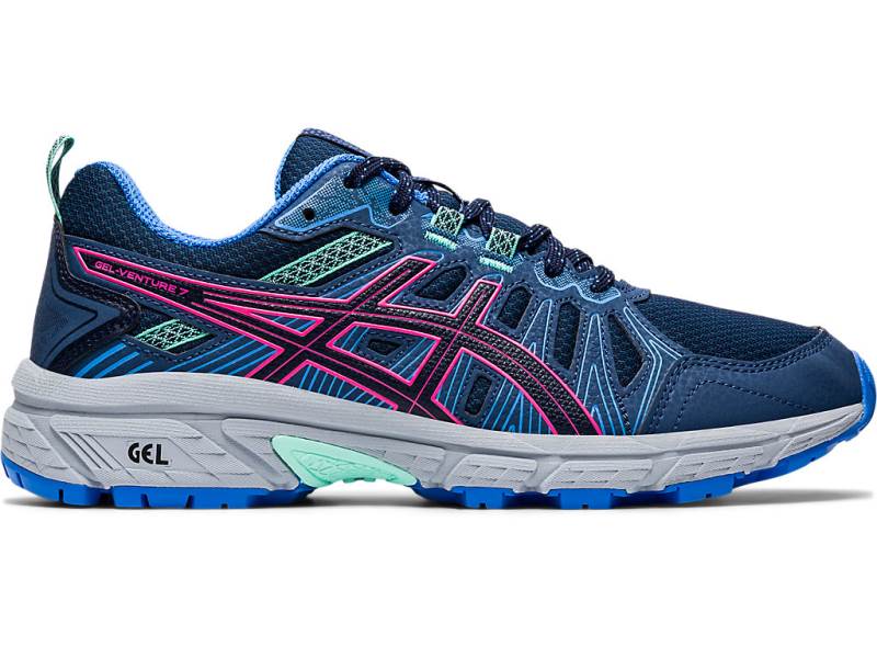 Sapato Para Trilha Asics GEL-VENTURE 7 Trail Mulher Azul Marinho, 9183A558.698